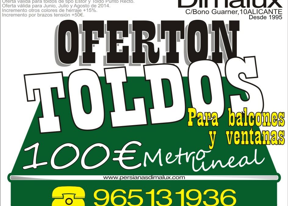 Oferta toldo balcón o ventana