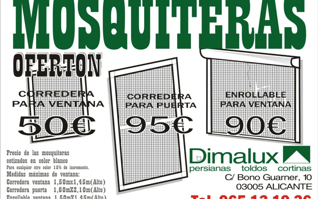 OFERTA Mosquiteras en Alicante