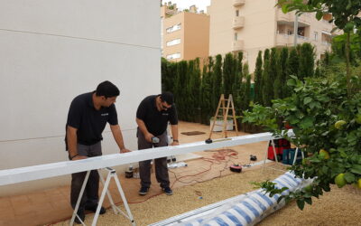 Instalación de toldo por profesionales