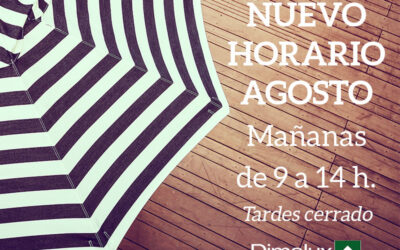 Horario de verano de Persianas Dimalux Alicante. Agosto 2017
